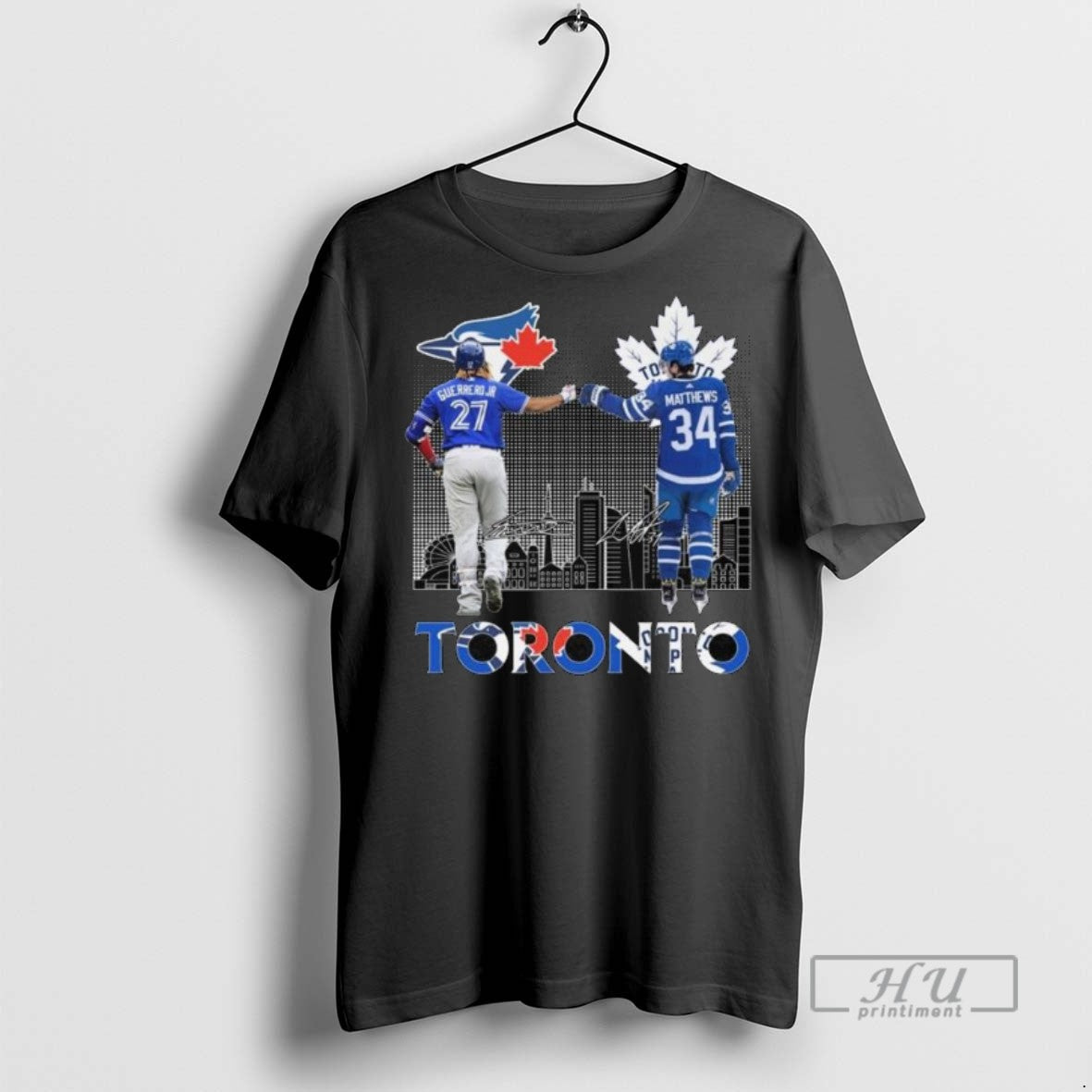 Officials Guerrero Jr Toronto Blue Jays X Matthews Toronto Maple Leafs Skyline Signatures Long Sleve - T-Shirt, Sweatshirt, Hoodie