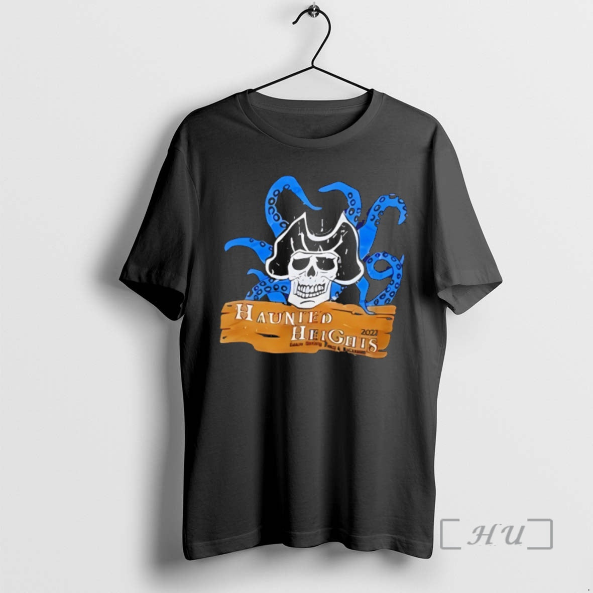 Officials Haunted Heights Pirate Skull Octopus Unisex T-shirt, Sweatshirt, Hoodie, Long Sleeve Tee - T-Shirt, Sweatshirt, Hoodie