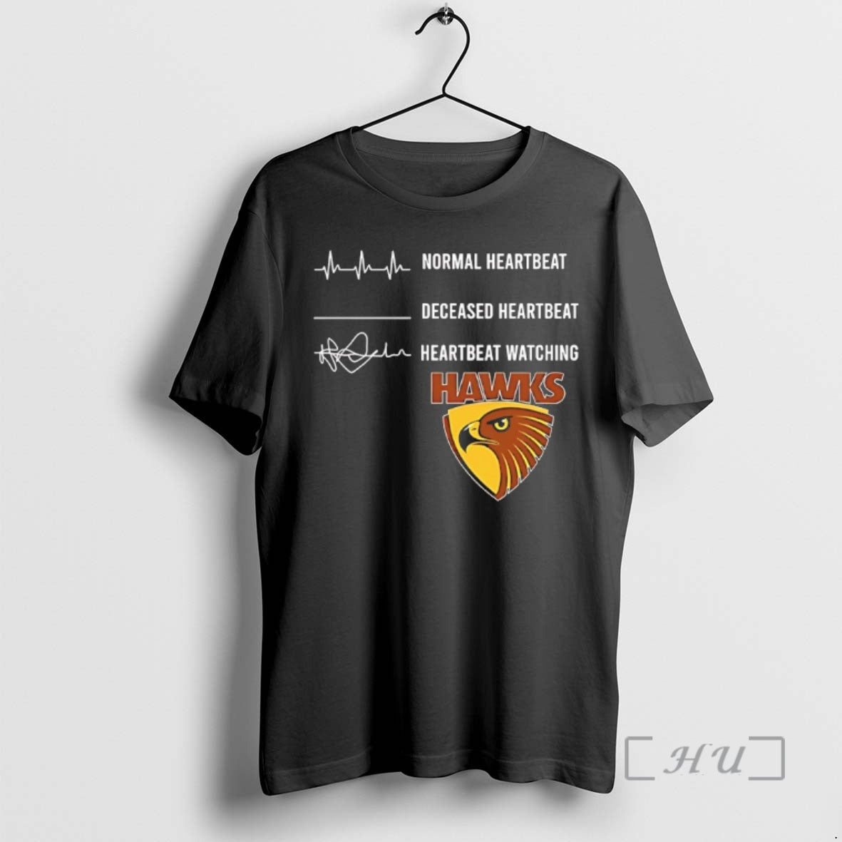 Officials Hawthorn Football Club Normal Heartbeat Deceased Heartbeat Heartbeat Watching Unisex T-shirt, Sweatshirt, Hoodie, Long Sleeve Tee - T-Shirt, Sweatshirt, Hoodie