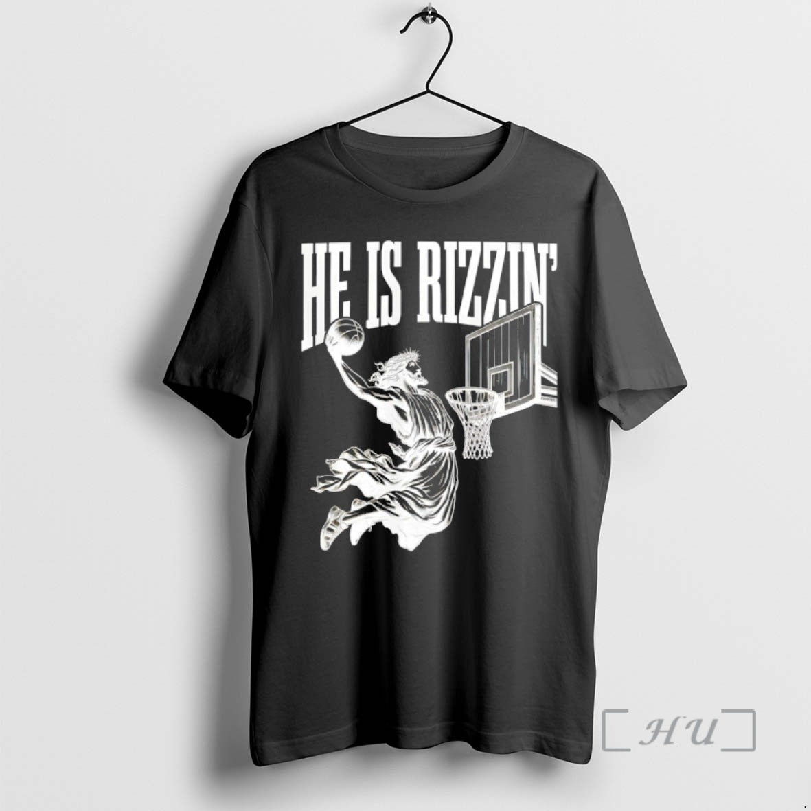 Officials He Is Rizzin Jesus Slam Dunk Unisex T-shirt, Sweatshirt, Hoodie, Long Sleeve Tee - T-Shirt, Sweatshirt, Hoodie
