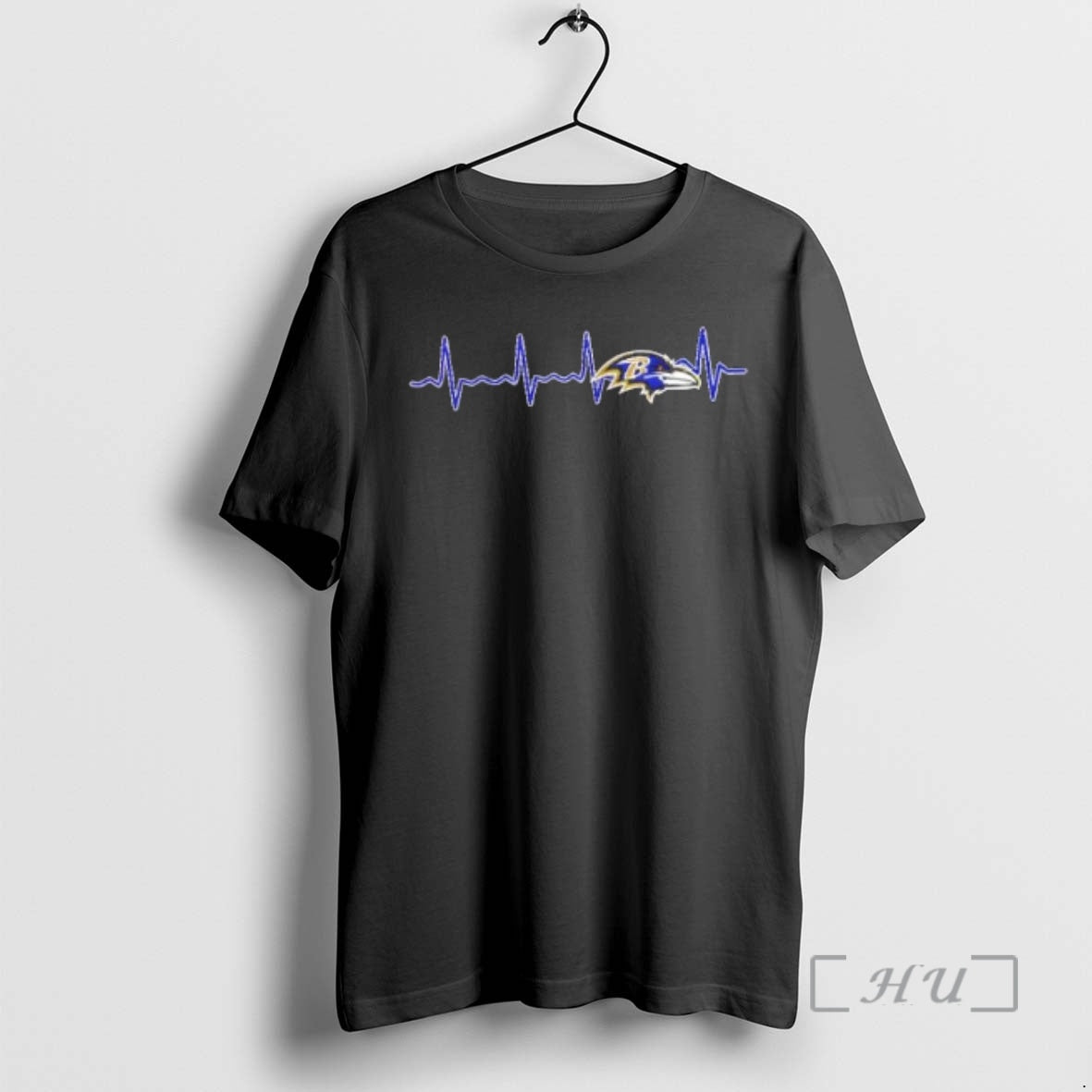 Officials Heartbeat Baltimore Ravens Football Logo Graphic - T-Shirt, Sweatshirt, Hoodie