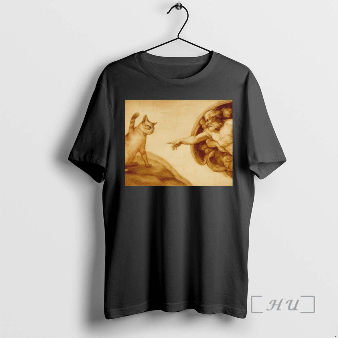 Officials Heavenly Cat The Creation Of Adam Vintage Unisex T-shirt, Sweatshirt, Hoodie, Long Sleeve Tee - T-Shirt, Sweatshirt, Hoodie