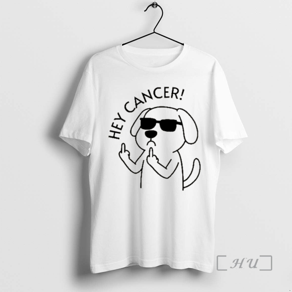 Officials Hey Dog Cancer Middle Finger Awareness Month Unisex T-shirt, Sweatshirt, Hoodie, Long Sleeve Tee - T-Shirt, Sweatshirt, Hoodie