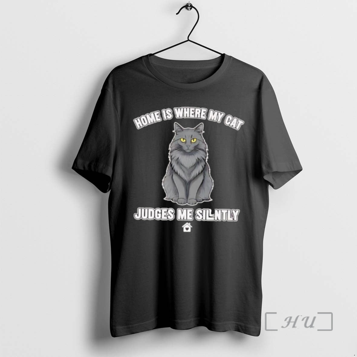 Officials Home Is Where My Cat Judges Me Silently - T-Shirt, Sweatshirt, Hoodie
