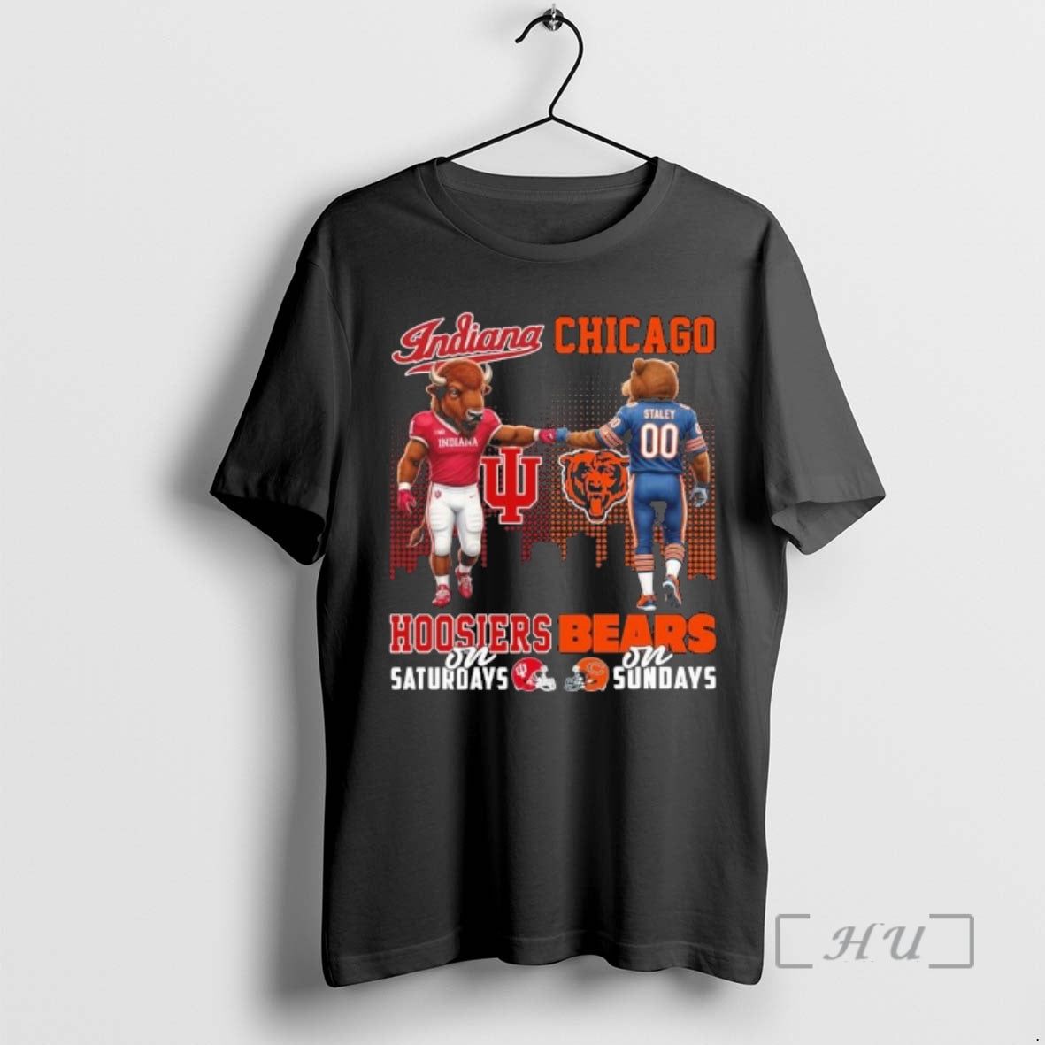 Officials Hoosiers Vs Bears Mascot On Saturdays And On Sundays - T-Shirt, Sweatshirt, Hoodie