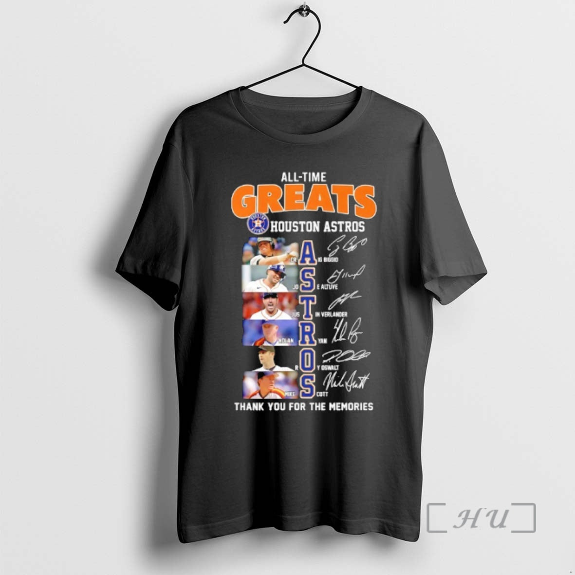 Officials Houston Astros All Time Greats Thank You For The Memories Signatures Premium T Shirts - T-Shirt, Sweatshirt, Hoodie