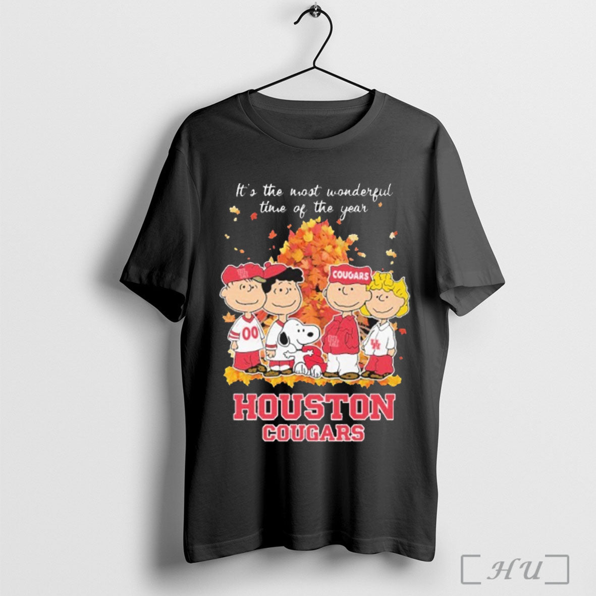 Officials Houston Cougars And Peanuts Character Its The Most Wonderful Time Of The Year Unisex T-shirt, Sweatshirt, Hoodie, Long Sleeve Tee - T-Shirt, Sweatshirt, Hoodie
