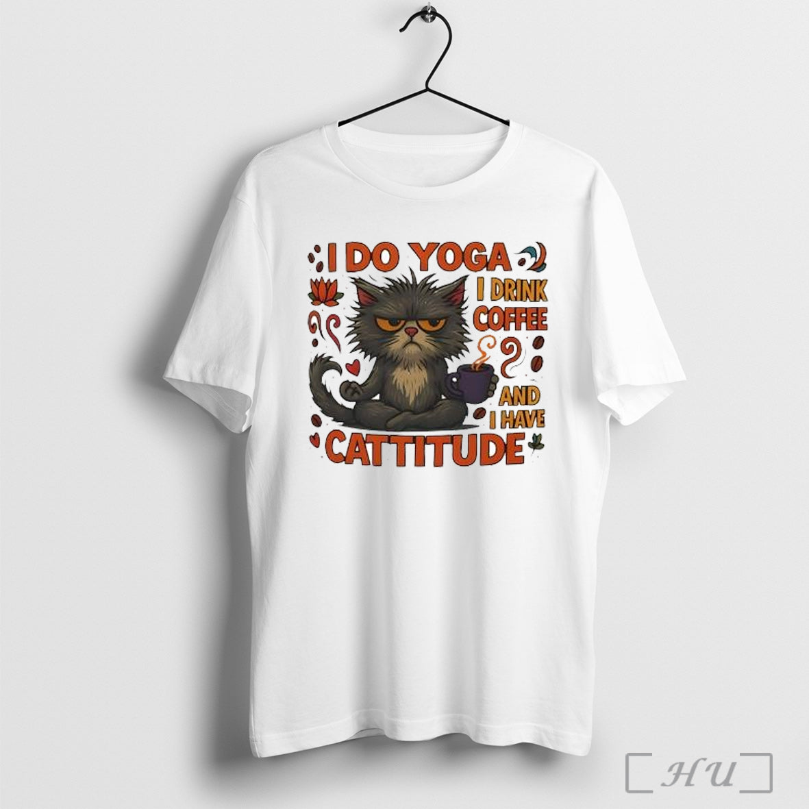 Officials I Do Yoga I Drink Coffee And I Have Cattitude Grumpy Cat Unisex T-shirt, Sweatshirt, Hoodie, Long Sleeve Tee - T-Shirt, Sweatshirt, Hoodie