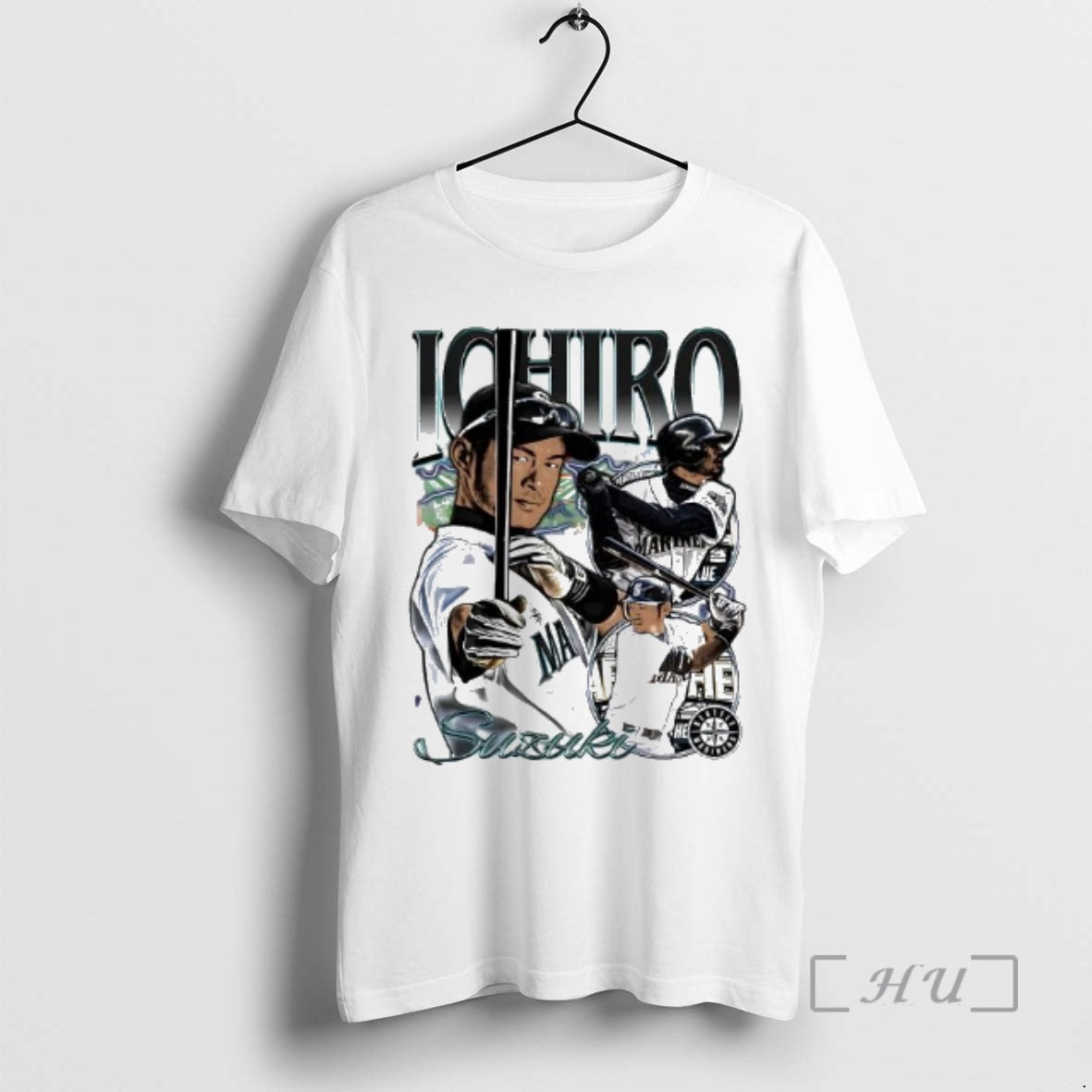 Officials Ichiro Suzuki Seattle Mariners Picture Collage - T-Shirt, Sweatshirt, Hoodie
