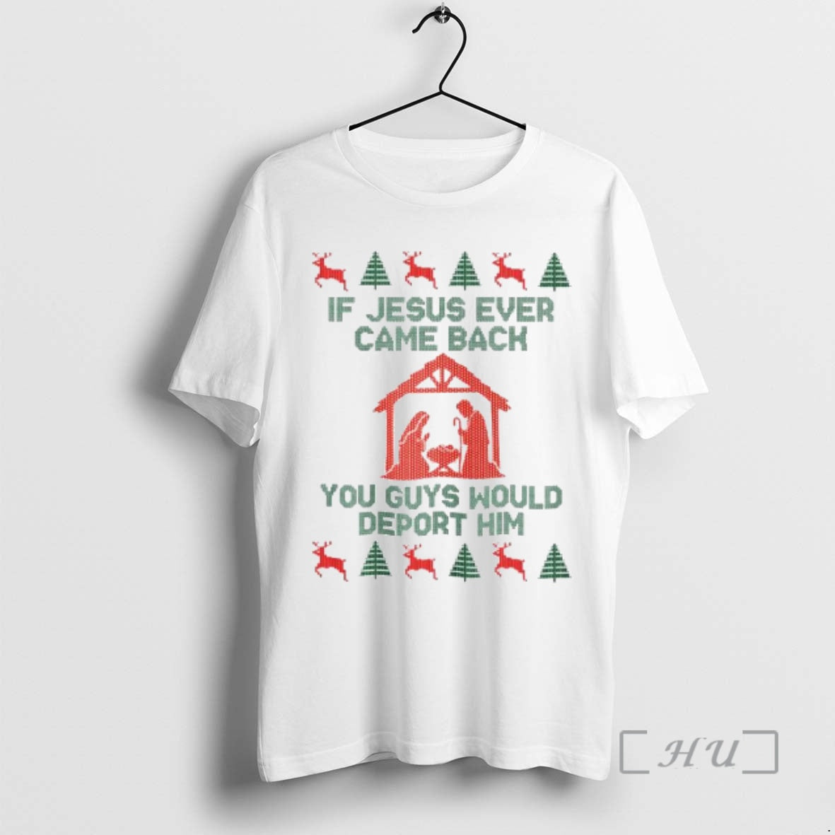 Officials If Jesus Ever Came Bach You Guys Would Deport Him Ugly Christmas Ornaments Premium - T-Shirt, Sweatshirt, Hoodie