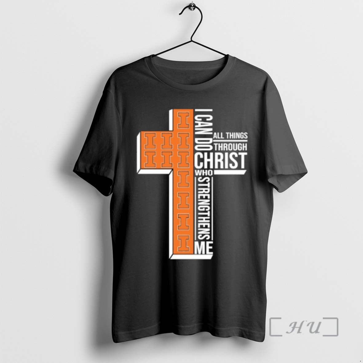 Officials Illinois Fighting Illini Cross I Can Do All Things Through Christ Who Strengthen Me - T-Shirt, Sweatshirt, Hoodie