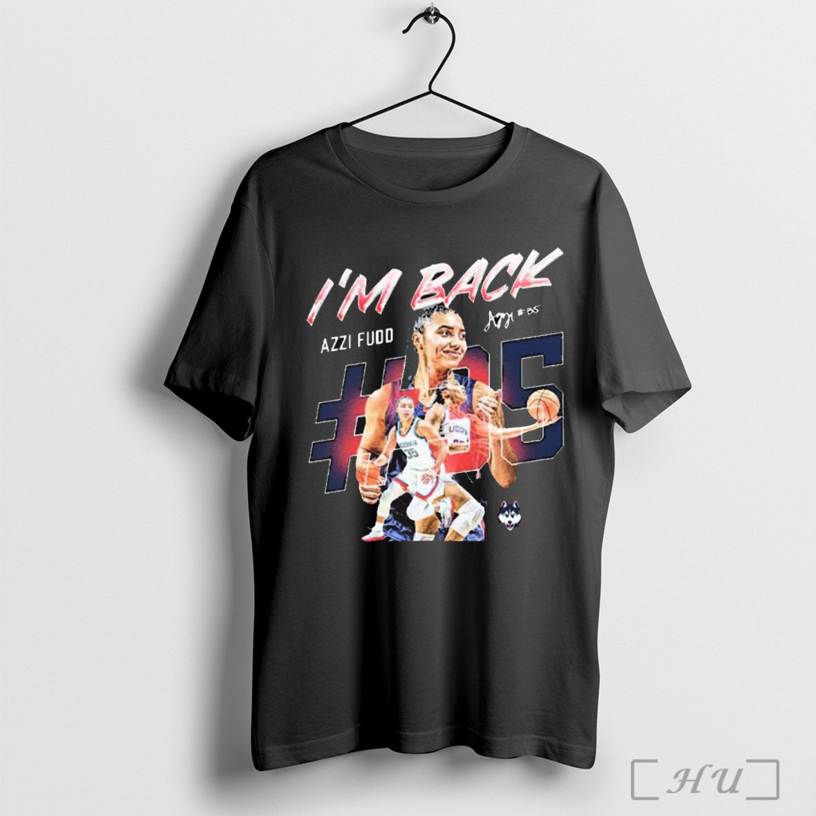 Officials Im Back Azzi Fudd Uconn Huskies Basketball Ncaa Signature T Shirt Unisex T-shirt, Sweatshirt, Hoodie, Long Sleeve Tee - T-Shirt, Sweatshirt, Hoodie