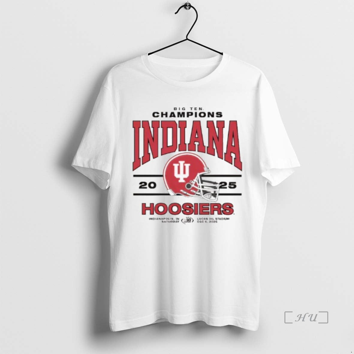 Officials Indiana 2025 Big Ten Champs Ringer Graphic - T-Shirt, Sweatshirt, Hoodie