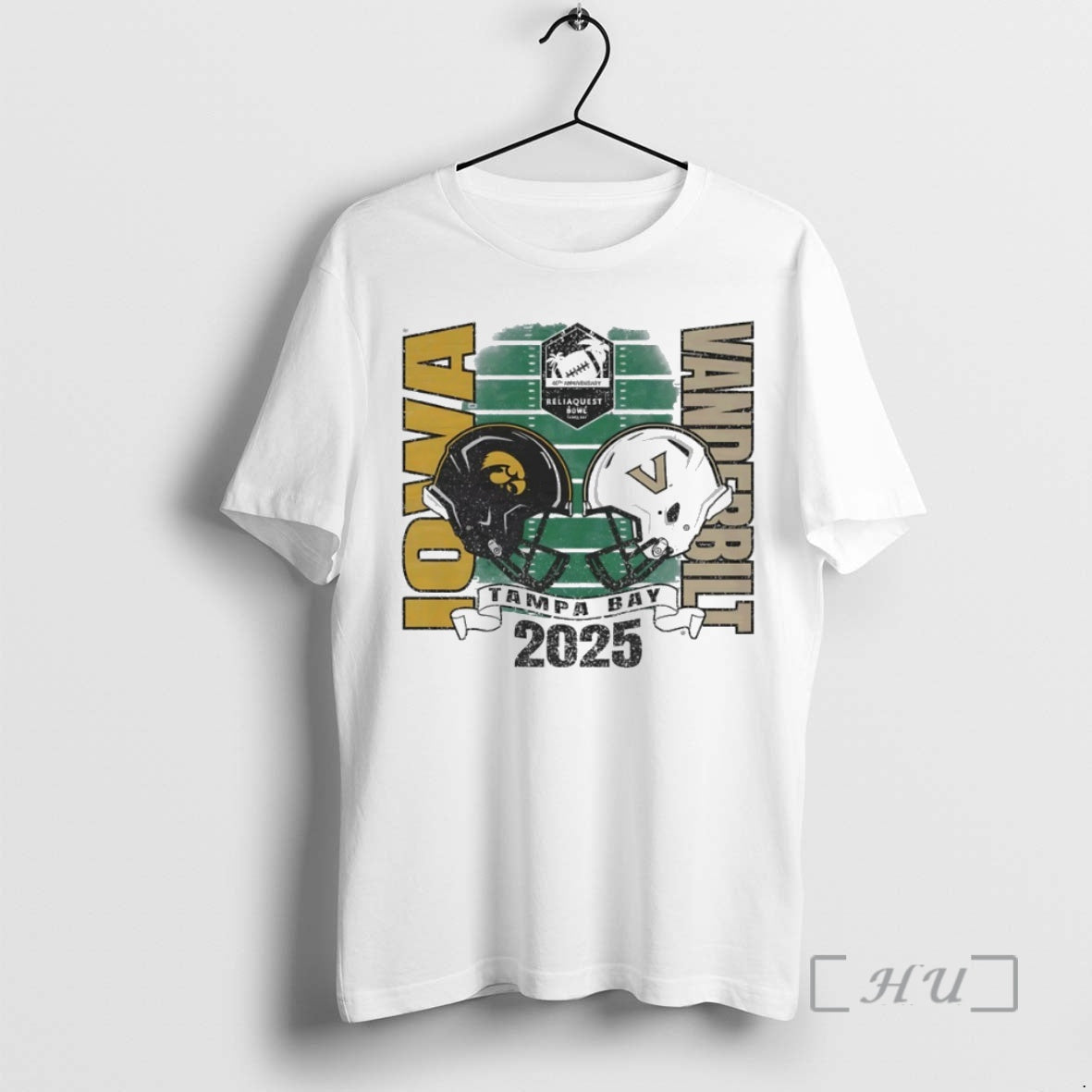 Officials Iowa Hawkeyes Vs Vanderbilt Commodores 2025 Reliaquest Bowl Helmet Circle Premium T Shirts Sweater - T-Shirt, Sweatshirt, Hoodie