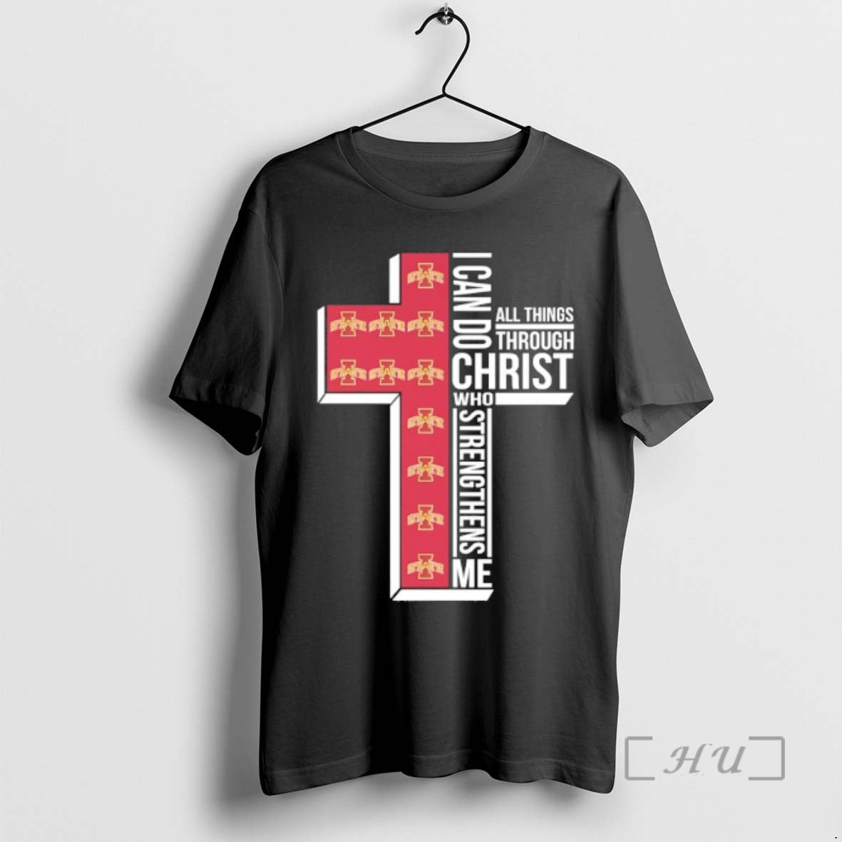 Officials Iowa State Cyclones Cross I Can Do All Things Through Christ Who Strengthen Me - T-Shirt, Sweatshirt, Hoodie