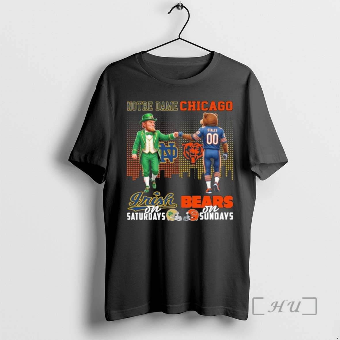 Officials Irish Vs Bears Mascot On Saturdays And On Sundays - T-Shirt, Sweatshirt, Hoodie