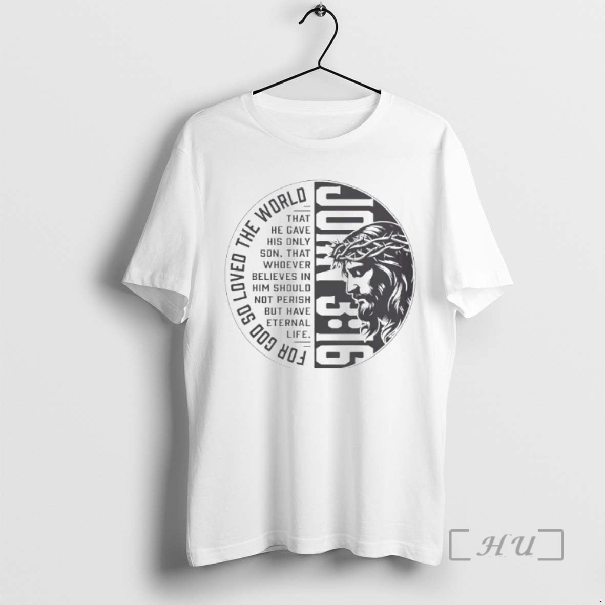 Officials John 3 16 Scripture Jesus Portrait Ornaments - T-Shirt, Sweatshirt, Hoodie