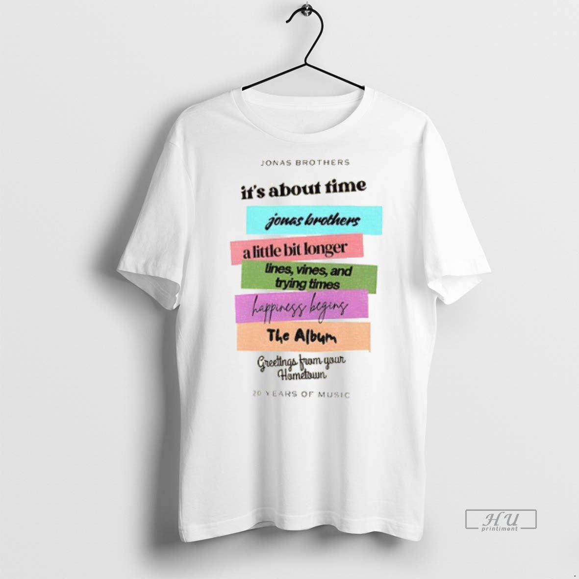 Officials Jonas Brothers New Album 20 Years Of Music Jonascon Discography T Shirt Sweater Unisex T-shirt, Sweatshirt, Hoodie, Long Sleeve Tee - T-Shirt, Sweatshirt, Hoodie