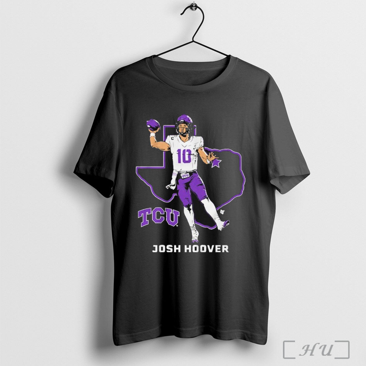 Officials Josh Hoover State Star Tcu Horned Frogs T Shirt Unisex T-shirt, Sweatshirt, Hoodie, Long Sleeve Tee - T-Shirt, Sweatshirt, Hoodie