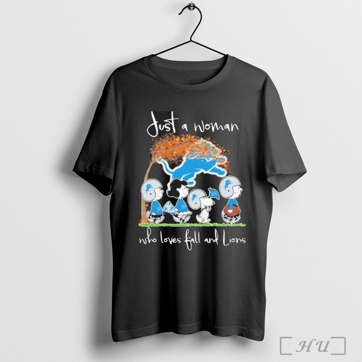 Officials Just A Woman Who Loves Fall And Detroit Lions X The Peanuts Walking Unisex T-shirt, Sweatshirt, Hoodie, Long Sleeve Tee - T-Shirt, Sweatshirt, Hoodie