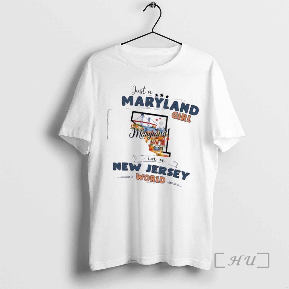 Officials Just A Maryland Girl Girl In A New Jersey World Map Premium T Shirts sports jersey product view 1