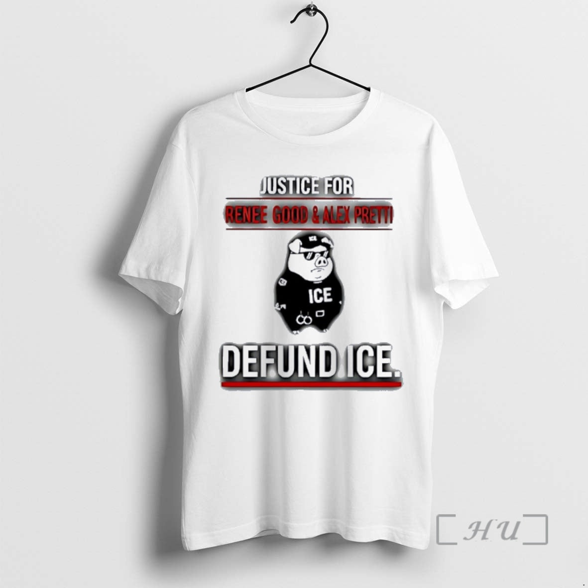 Officials Justice For Renee Good And Alex Pretti Defund Ice Pig Premium T Shirts Sweater - T-Shirt, Sweatshirt, Hoodie