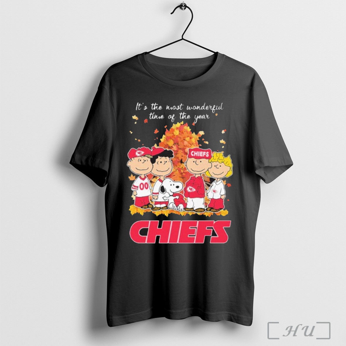 Officials Kansas City Chiefs And Peanuts Character Its The Most Wonderful Time Of The Year - T-Shirt, Sweatshirt, Hoodie
