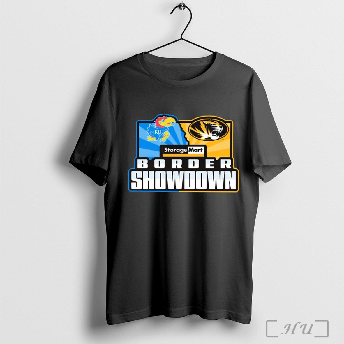 Officials Kansas Jayhawks Vs Missouri Tigers Border Showdown Storage Mart 2025 Logo T Shirt - T-Shirt, Sweatshirt, Hoodie