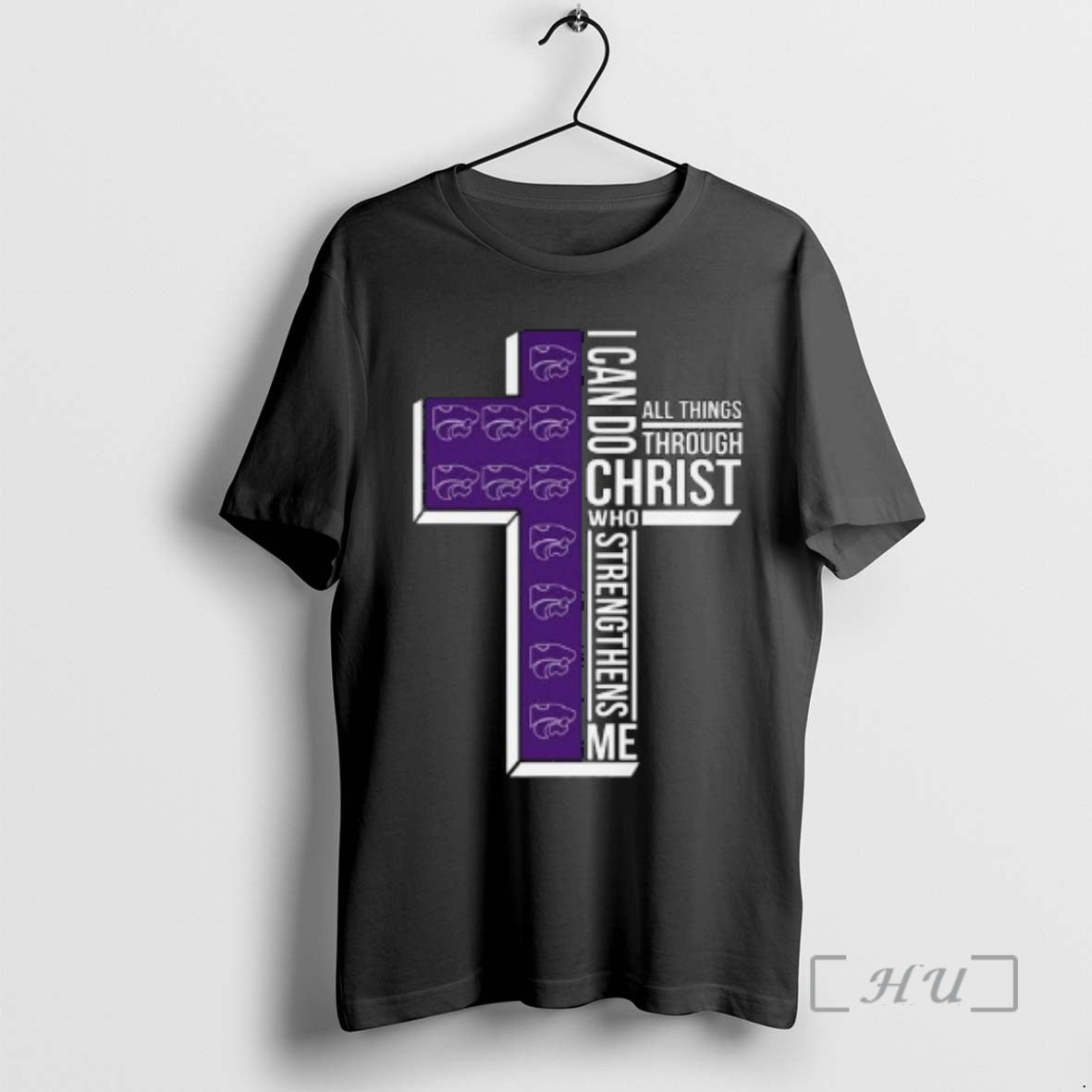 Officials Kansas State Wildcats I Can Do All Things Through Christ Who Strengthens Me Cross - T-Shirt, Sweatshirt, Hoodie