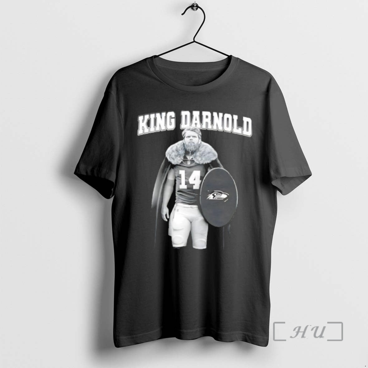 Officials King Sam Darnold 14 Seattle Football Viking Warrior Shield - T-Shirt, Sweatshirt, Hoodie