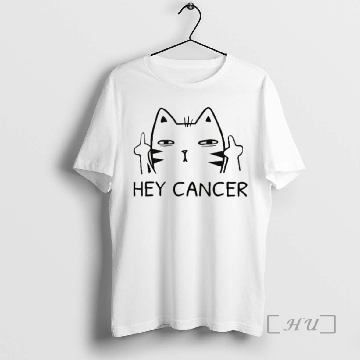 Officials Kitten Middle Finger Hey Cancer Unisex T-shirt, Sweatshirt, Hoodie, Long Sleeve Tee - T-Shirt, Sweatshirt, Hoodie