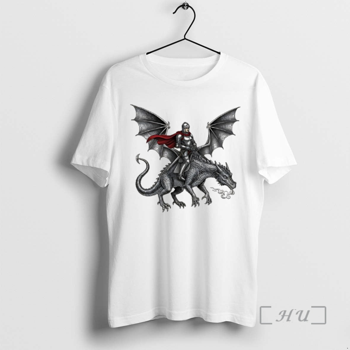 Officials Knight Riding Dragon Art - T-Shirt, Sweatshirt, Hoodie