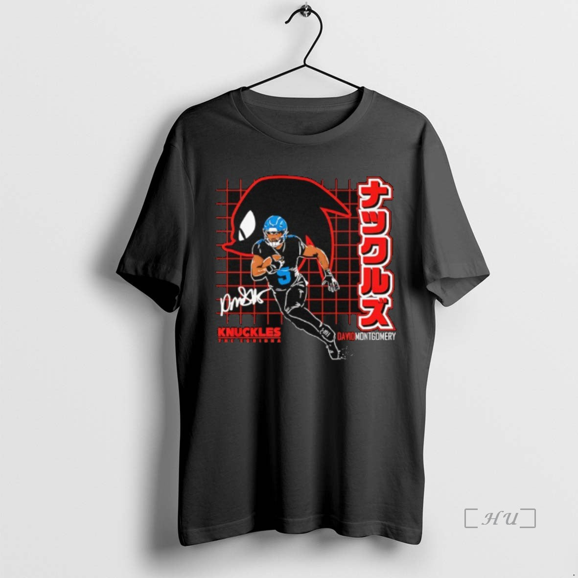 Officials Knuckles The Echidna David Montgomery Detroit Lions Football - T-Shirt, Sweatshirt, Hoodie