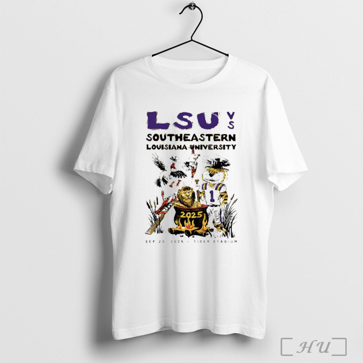 Officials Lsu Tiger Vs Southeastern Louisiana Lions Football Game Day 2025 T Shirt Unisex T-shirt, Sweatshirt, Hoodie, Long Sleeve Tee - T-Shirt, Sweatshirt, Hoodie