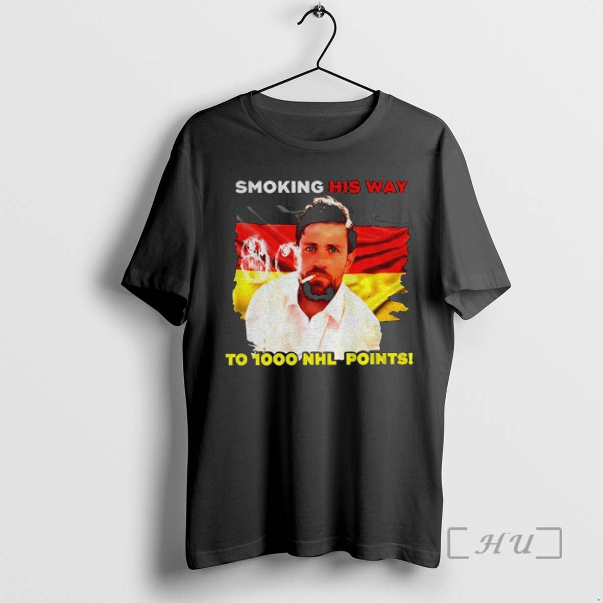 Officials Leon Draisaitl Smoking His Way To 1000 Point Flag - T-Shirt, Sweatshirt, Hoodie