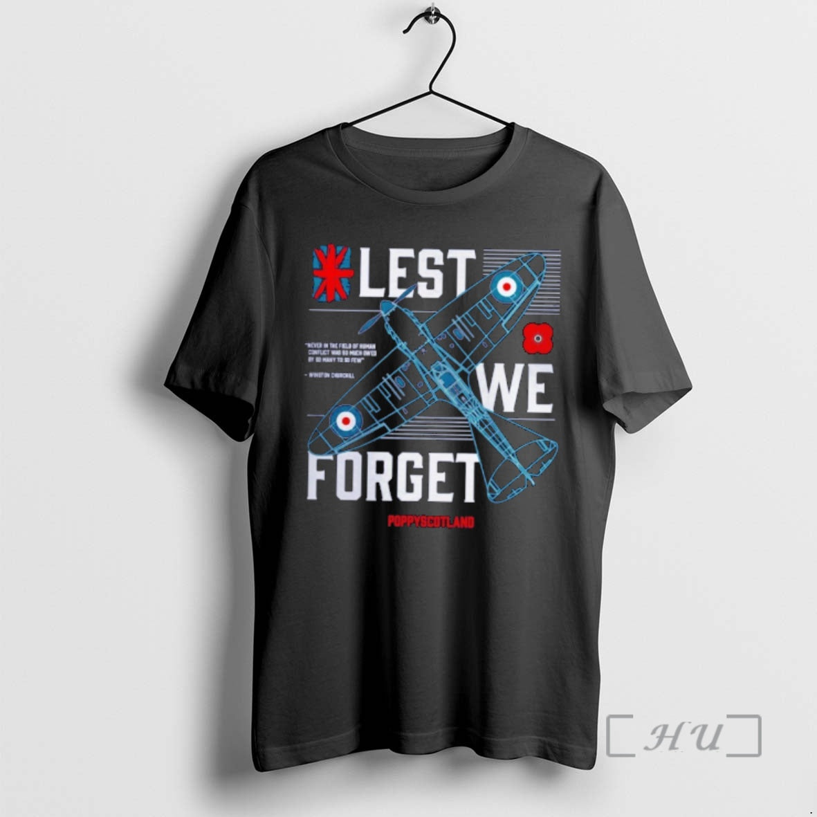 Officials Lest We Forget Spitfire Blueprint - T-Shirt, Sweatshirt, Hoodie
