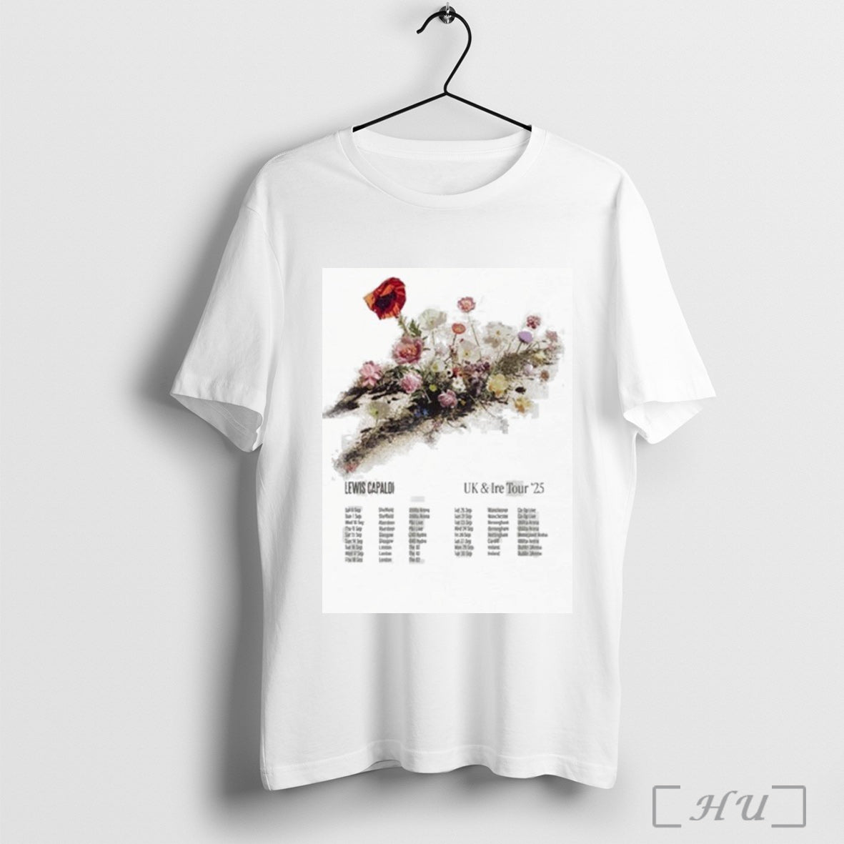 Officials Lewis Capaldi Uk Ireland Tour 2025 Dates T Shirt Unisex T-shirt, Sweatshirt, Hoodie, Long Sleeve Tee - T-Shirt, Sweatshirt, Hoodie