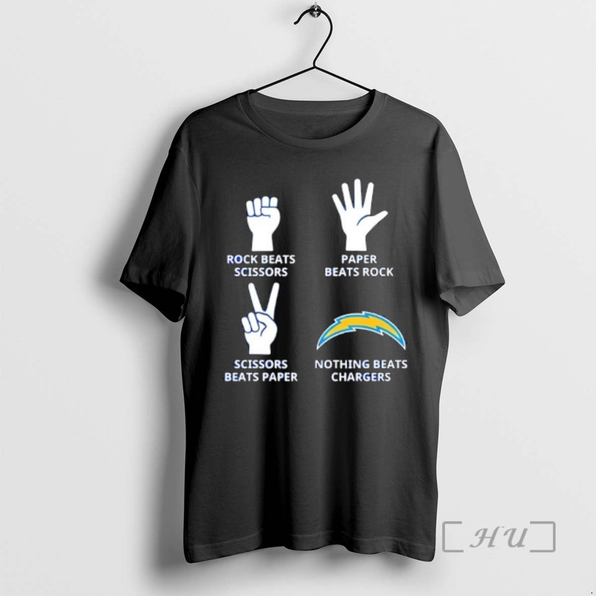Officials Los Angeles Chargers Nothing Beats Rock Beats Scissors Paper Beats Rock Scissors Beats Paper - T-Shirt, Sweatshirt, Hoodie