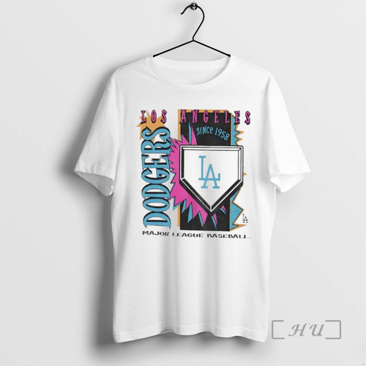 Officials Los Angeles Dodgers 1958 Mlb Cooperstown Neon Field Shock Unisex T-shirt, Sweatshirt, Hoodie, Long Sleeve Tee - T-Shirt, Sweatshirt, Hoodie