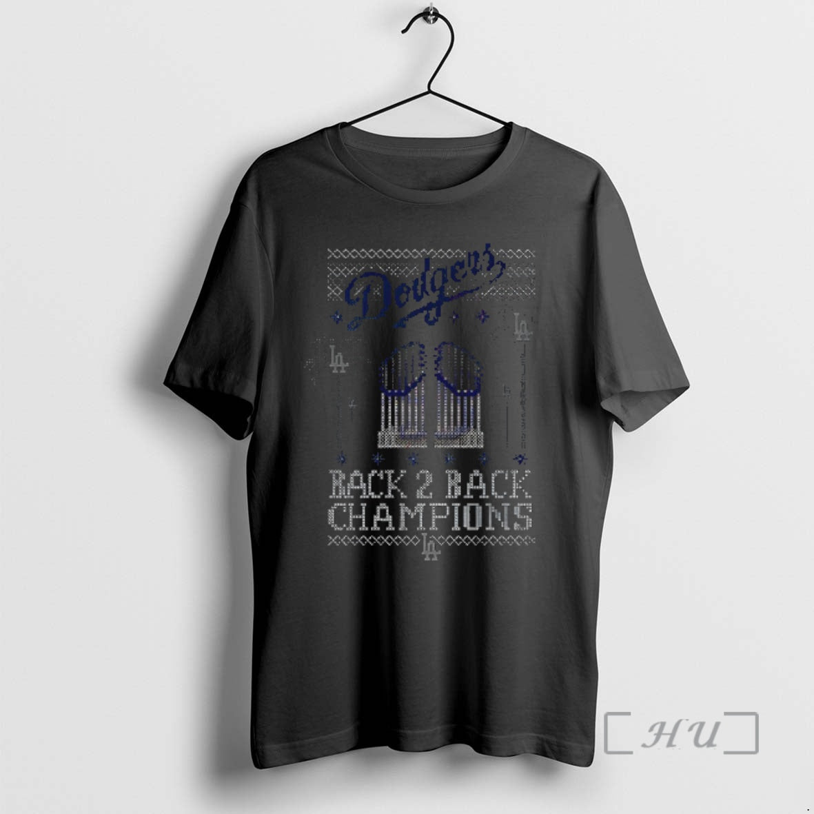 Officials Los Angeles Dodgers Back 2 Back Champions Trophy 8bit Game Style Premium T Shirts - T-Shirt, Sweatshirt, Hoodie