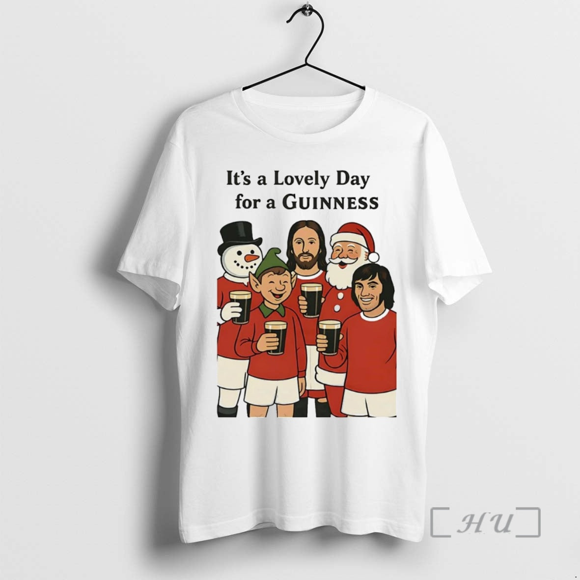 Officials Man United Fc Its A Lovely Day For A Guinness Christmas Premium T Shirts - T-Shirt, Sweatshirt, Hoodie