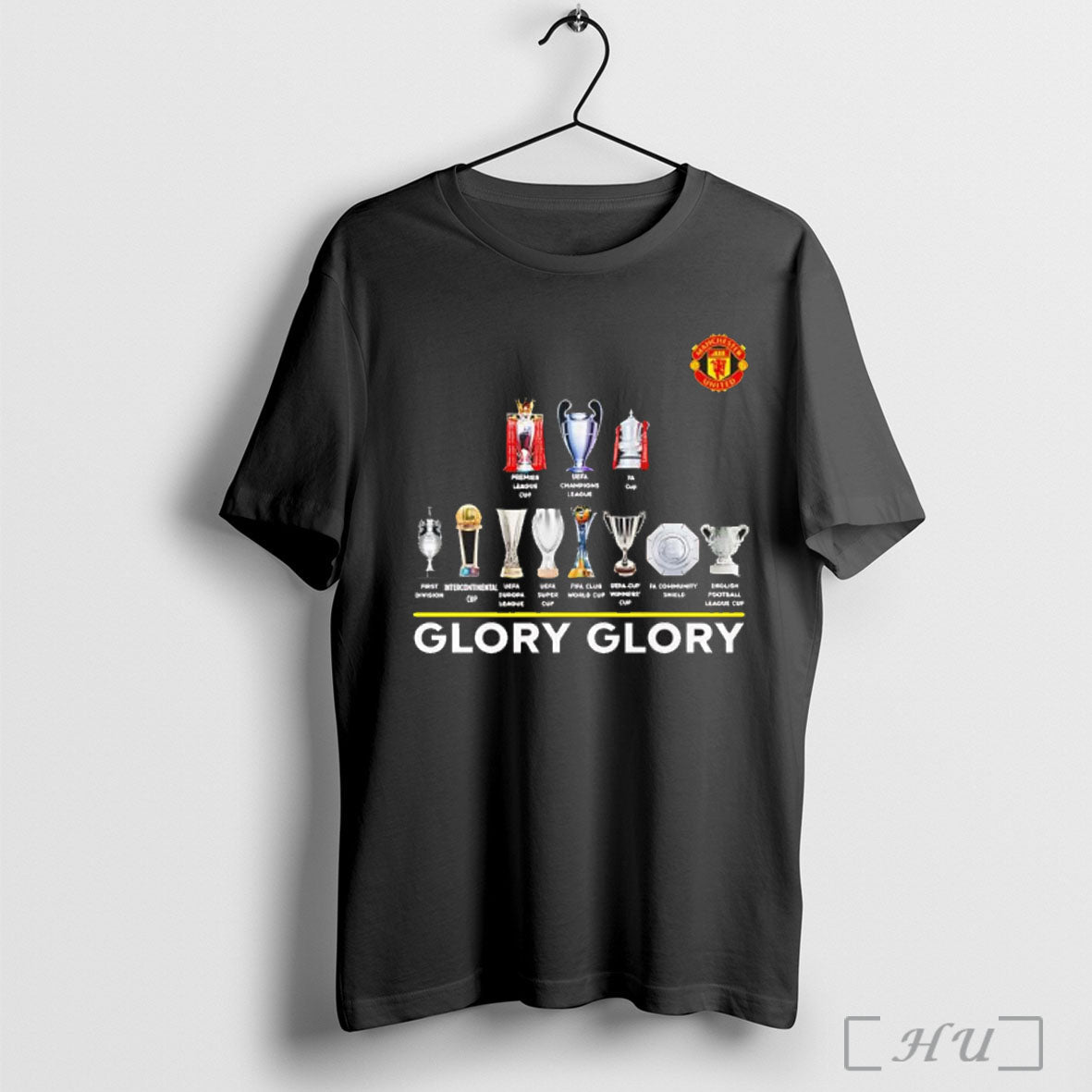 Officials Manchester United Glory Glory Trophy T Shirt Unisex T-shirt, Sweatshirt, Hoodie, Long Sleeve Tee - T-Shirt, Sweatshirt, Hoodie