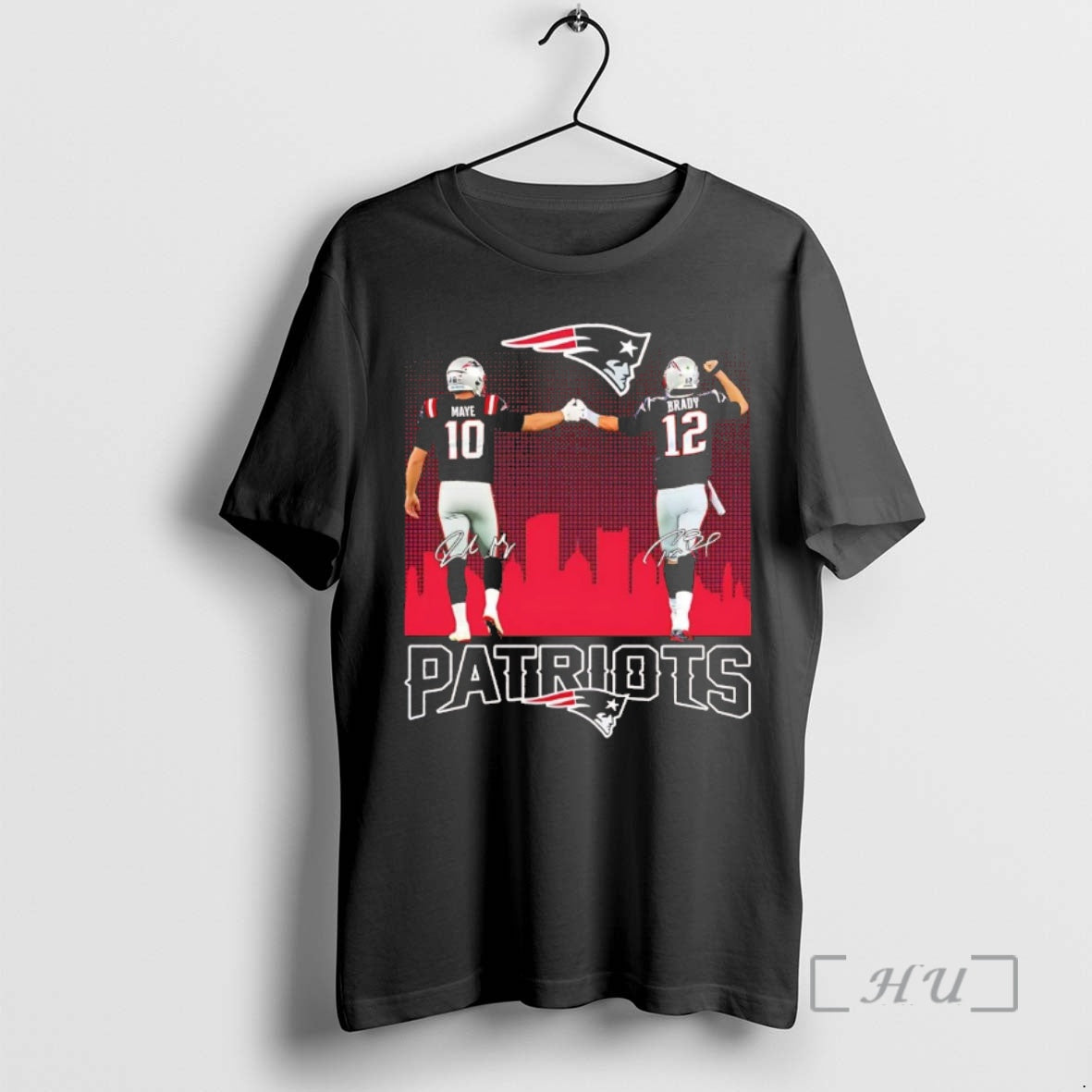 Officials Maye And Brady Fist Bump Patriots Signatures Christmas Chriast - T-Shirt, Sweatshirt, Hoodie