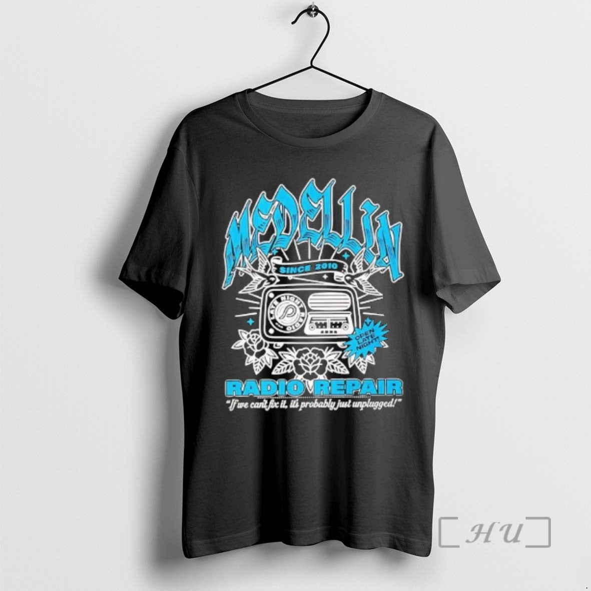 Officials Medellin Radio Repair Late Night Since 2010 Graphic - T-Shirt, Sweatshirt, Hoodie