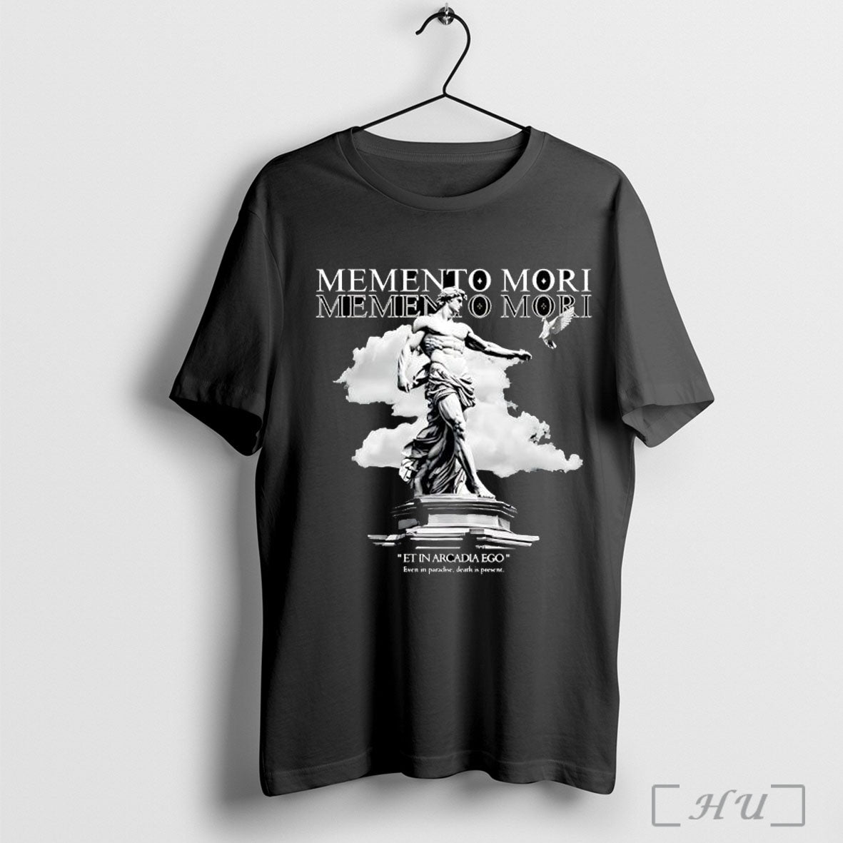 Officials Memento Mori Et In Arcadia Ego Even In Paradise Death Is Present Statue Unisex T-shirt, Sweatshirt, Hoodie, Long Sleeve Tee - T-Shirt, Sweatshirt, Hoodie