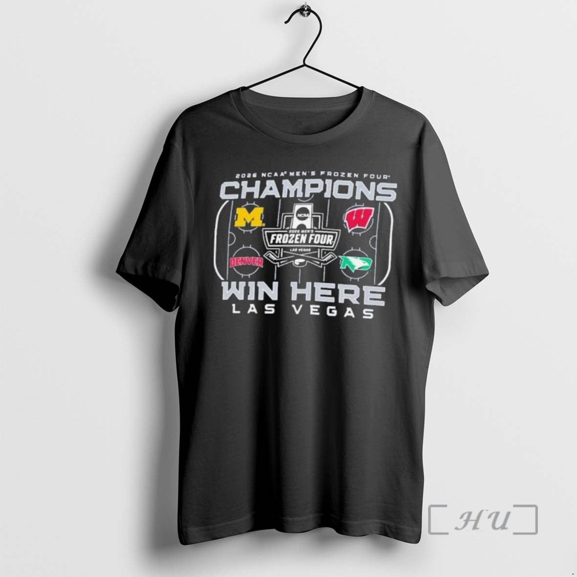 Officials Mens Frozen Four 2026 Las Vegas 4 Teams Unisex T-shirt, Sweatshirt, Hoodie, Long Sleeve Tee - T-Shirt, Sweatshirt, Hoodie