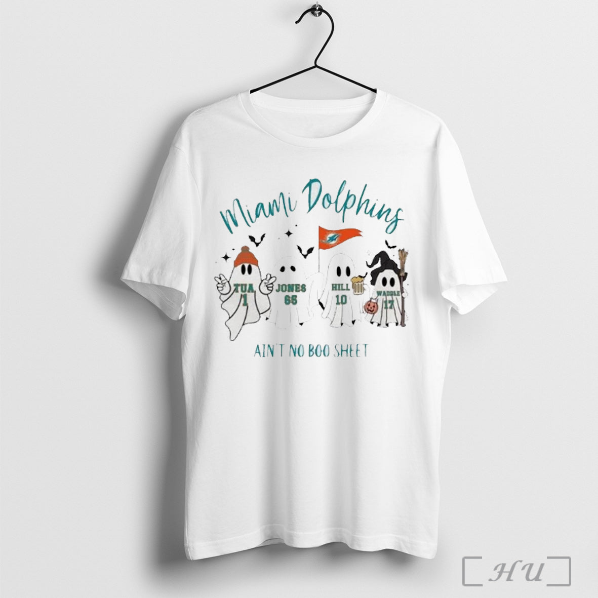 Officials Miami Dolphins Aint No Boo Sheet Halloween T Shirt Unisex T-shirt, Sweatshirt, Hoodie, Long Sleeve Tee - T-Shirt, Sweatshirt, Hoodie