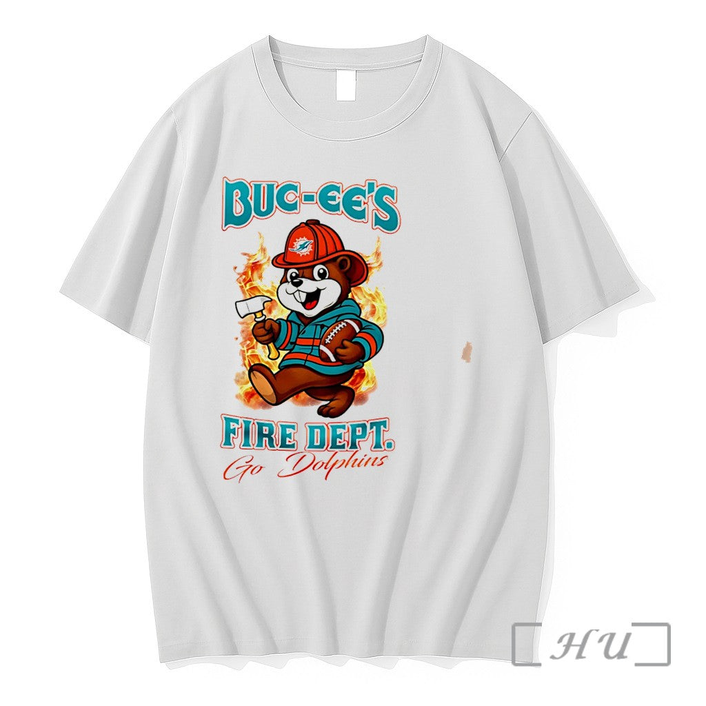 Officials Miami Dolphins Buc Ees Fire Dept Go Bears - Adult & Kids T-Shirts, Sweatshirts & Hoodies apparel design preview 1