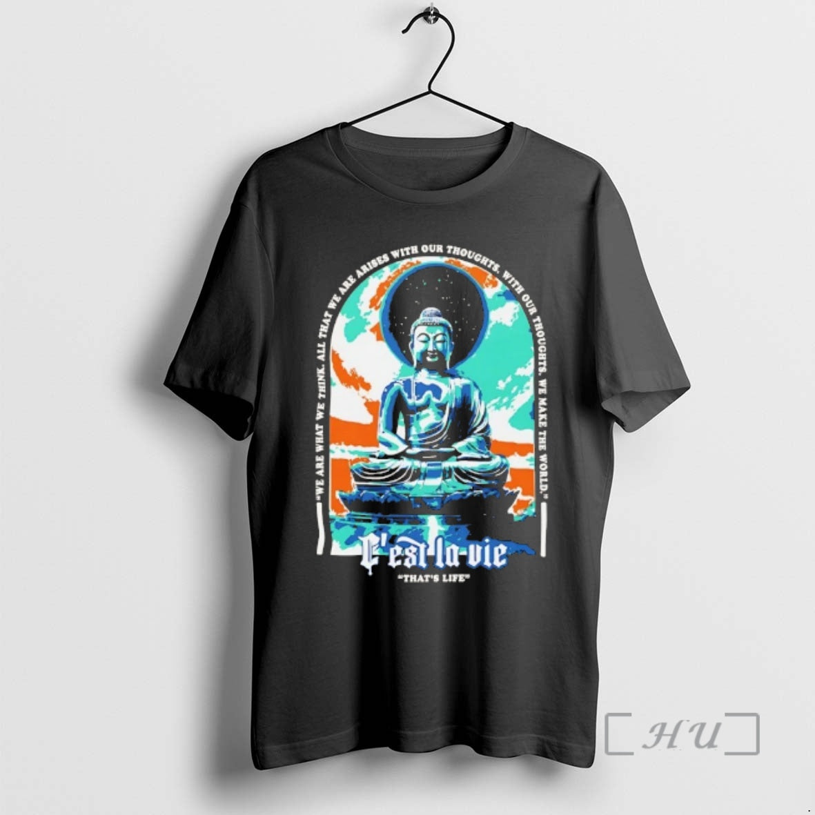 Officials Miami Dolphins Buddha Cest La Vie We Are What We Think Premium T Shirts - T-Shirt, Sweatshirt, Hoodie