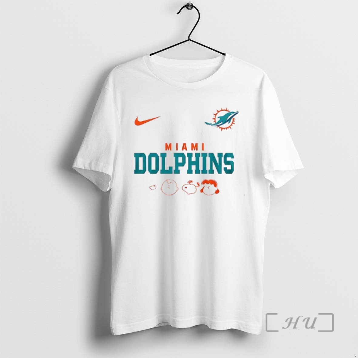 Officials Miami Dolphins X Peanuts Abbey Road Cartoon Double Sided Graphic Premium T Shirts Sweater - T-Shirt, Sweatshirt, Hoodie